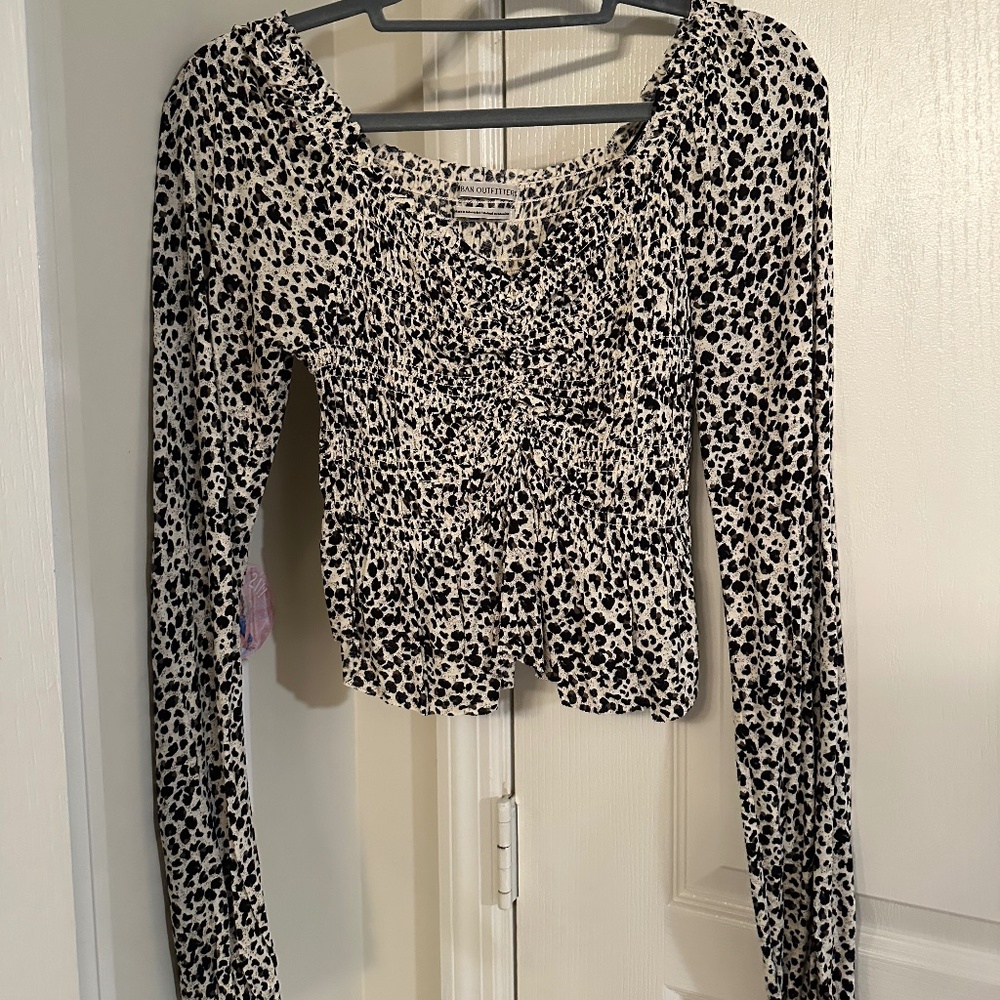 Urban outfitters ruched print top